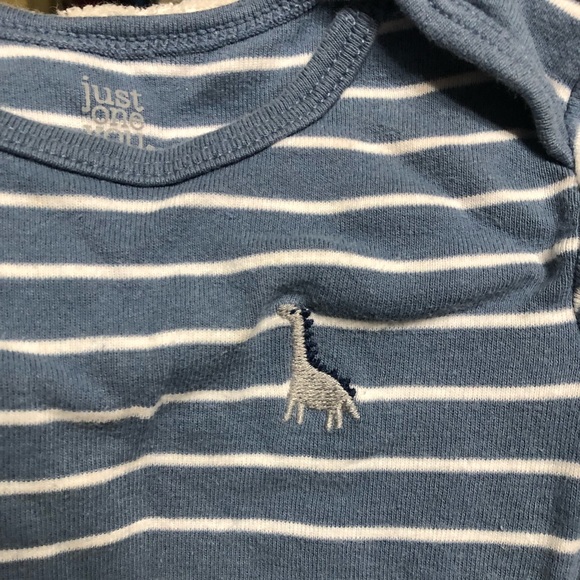 Carters blue striped Onsie with Dino - Picture 4 of 4